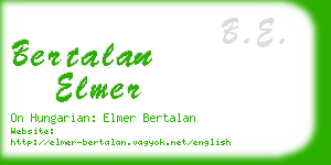 bertalan elmer business card